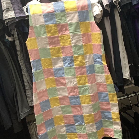 Springtime Dress! New never worn! Pastel individually sewn squares, UNIQUE! - Picture 3 of 7